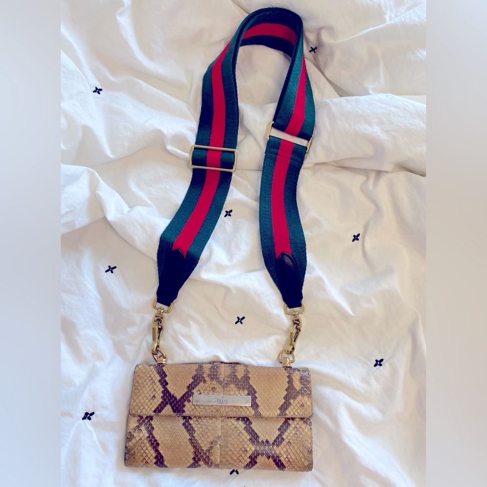 Gucci Python Skin Wallet Crossbody
